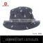 White Cotton Bucket hat with Skull