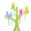 Birds shaped fruit fork, plastic fruit fork, colorful fruit stick