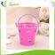 Wedding Series Heart Shape Hollow Out Paint Tin Round Mini Metal Bucket With Handle