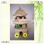 paper bird house three layer wood chinese tower