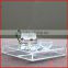 Clear Acrylic Serving Tray Tea Tray with Waterproof Divider