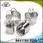4 Valentine Heart Biscuit Cookie Cutter Set Stainless