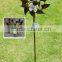 Out door decoration Metal Wind Spinner by Solar Power Garden Stake Free Sample