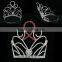Rhinestone Silver Fashion Tall Pageant Crown Tiara Crown For Women princess