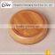 Polished Bamboo Food Tray Wood Round Tray Serving Tray