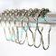 Nickel Steel Pear Shaped Ball Roller Shower Curtain Rings