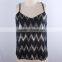 New Arrivals Gold Foil Print Manufacturing Fashionable Top Ladies Stripe Top