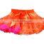 Lovely Pettiskirt Kids Birthday Party Dress Baby Girls Fancy Skirts Girl Pink Chiffon Skirt Boutique Dress