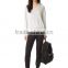 V-neck hooded sweatshirt for woman soft light cotton with front pocket women spring thin fleece