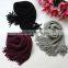 Acrylic pure color fashion winter knitting scarf factory