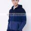 Men Blue Colourblocked Hooded Sweatshirt 2 Pockets Zip Closure Straight Hem Hoodies 100 Percent Cotton Soft Warm Comfort Sweater