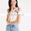 MGOO Latest Design Flora Embroidered T Shirt For Women Top Brand Raglan Sleeve Casual Wear T-shirts