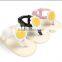 2017 cute Pink baby girl cool Sandals kid shoes baby girl summer Black child shoes white Flower casual beach party shoe