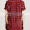 mens long line scotland plaid shirt 100 cotton shirt