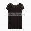 Loose Wide Neck Black T-shirt
