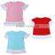 Boutique Child Lace Ruffle T-shirt Fall Little Girls Ruffle Clothes Baby Girl Seersucker Shirt