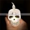 Plastic Halloween Party Decorations Silver Tone Skull LED Light