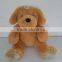 Sitting design brown color plush lion toys with T-shirt and custom logo printing