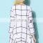 women long sleeve white plaid chic grid flare party dress