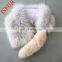 Mosaic 100% raccoon fur & 100% fox fur real fur long scarf