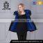 Winter fashion genuine womens raccoon fur blue parka jackets