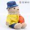 ICTI audited factory bulk plush bear toy with hat bath toy dress up games for kids