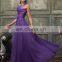 Grace Karin Hot Sale Pink Purple Red Royal Blue Black White Green Sleeveless V-Back Long Chiffon Evening Dress 2017 CL007555-2