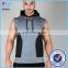Yihao Gym Style sleeveless pullover hoodie men fashion plain sleeveless hoodie Men's workout running sports sweatshirt