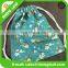 Hot sale product package promotional calico drawstring bag