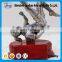 Silver color resin material Custom logo women football trophy