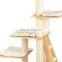 High-end flannel cat tree house with scratching tree pole cat jumping platform