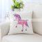 i@home Unicorn carton printing home decor car seat lumbar support pillow cushion cover for sofa