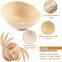 Pure Handmade Rattan Banneton Bread Proofing Fermentation Basket with Cloth Cover