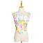 TWOTWINSTYLE Print Patchwork Ruffle Mesh Vest For Women Spaghetti Strap Vintage