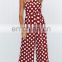 New arrival ladies one piece dot printing jumpsuit and adult one piece jumpsuit