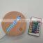 Wood Led lamp Night Base Round Wooden with Remote for Acrylic 3d Lamp