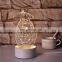 creative novelty gift 3d illusion night table light rechargeable dinosaur