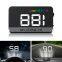 GPS HUD 5.5 inch head up display hud gps tracker led obd ii hud for car or bus with speed alarm