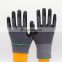 15 de nylon de calibre de micro de espuma de nitrilo guantes de trabajo