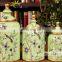 Wholesale And Retail Beautiful Chinese Flower Bird Design Ceramic Porcelain Storage Jar Pots Sets