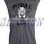 Custom design men's pullover grey blank sleeveless hoodie