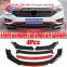 Cheap Factory Price Glossy Black+Red Universal Front Bumper Lip For Hyundai VERNA 2010-2020