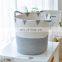 Freestanding Commercial Carrying Dirty Clothes Hand Woven Mesh Rope Cotton Laundry Basket
