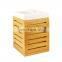 Bamboo bathroom accessory set soap dispenser toothbrush holder bath bin natural wooden bathroom decoration sets