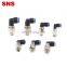 SNS NRHL Series brass pneumatic PU pipe high speed elbow rotary fittings
