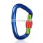 JRSGS Wholesale Hot Sale Customized Locking Carabiner For Climbing And Hammock Aluminium Safety Hook 25kn