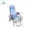 2 Years Warranty Medical Hospital Durable Movable Stainless Steel Iv Drip Infusion Chairs With Iv Pole And Basket