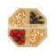 Home Collection Premium Bamboo Wood Square Shape Wedding Serving Tray Bowl Plate For Snack Cake Fruit Nuts