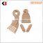 Wholesale Cotton Knitted Scarf Hat Gloves woman Winter Warm Set