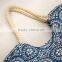 2015 Hot Ethnic Print Canvas Beach Bags Rope Handle
